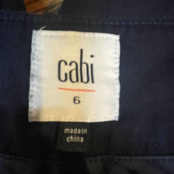 Cabi Pants Womens 6 Blue Mariner Trouser Dress Nautical Buttons Boot Cut Preppy - Picture 3 of 12